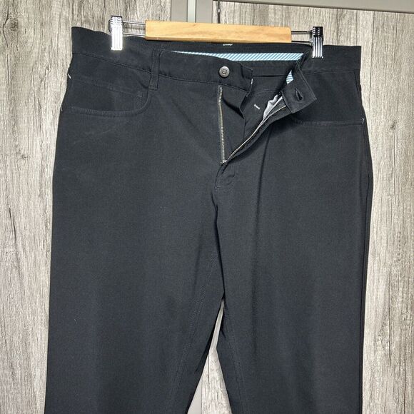 Footjoy Golf Pants 5-Pocket Style Black Color Straight Leg Size 35 x 32 - Picture 5 of 9